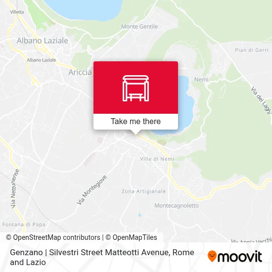 Genzano | Silvestri Street Matteotti Avenue map