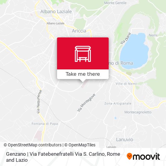 Genzano | Via Fatebenefratelli Via S. Carlino map