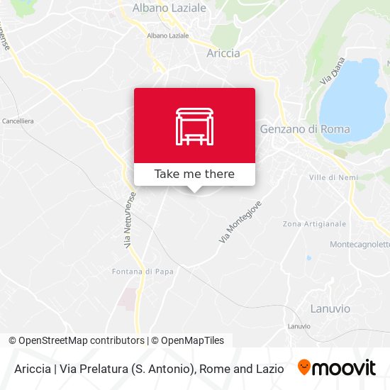 Ariccia | Via Prelatura (S. Antonio) map