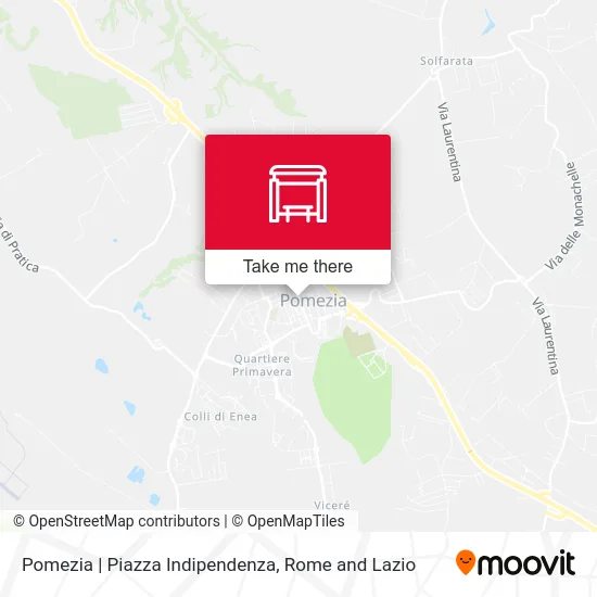 Pomezia Piazza Indipendenza map