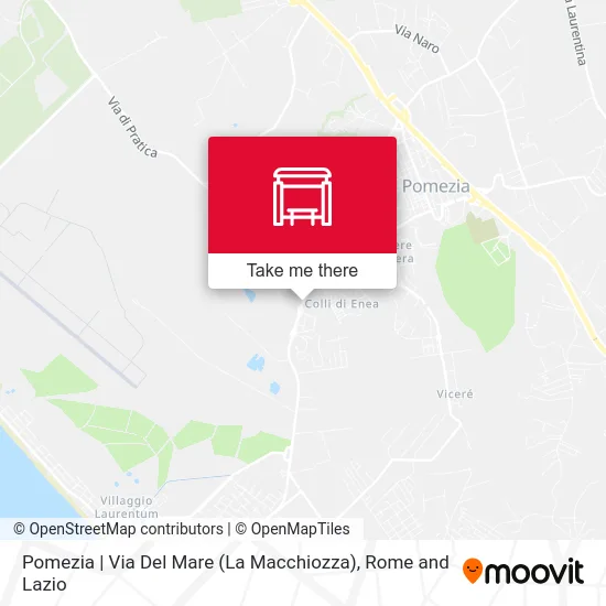 Pomezia | Via Del Mare (La Macchiozza) map