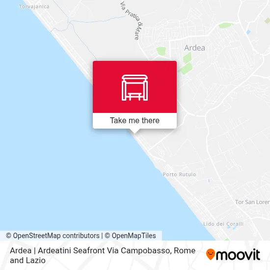 Ardea | Ardeatini Seafront Via Campobasso map