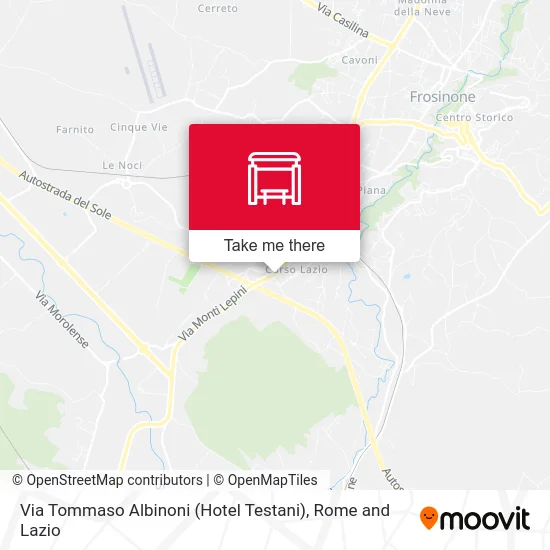 Tommaso Albinoni Street (Hotel Testani) map