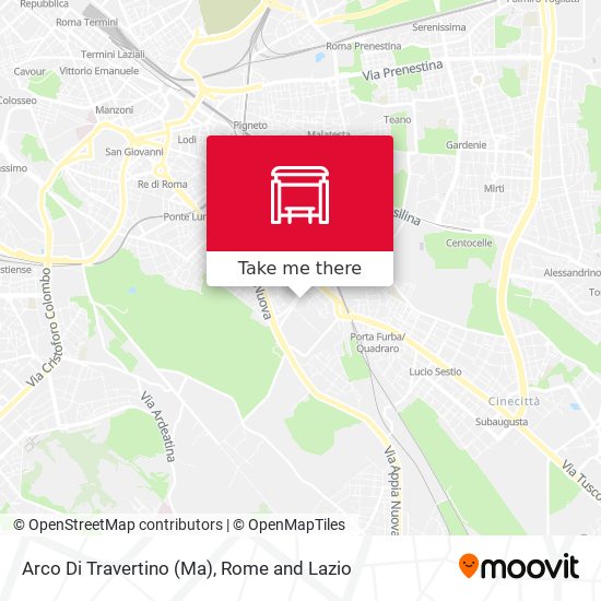 Arco Di Travertino (Ma) map