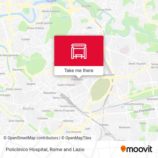 Policlinico Hospital map