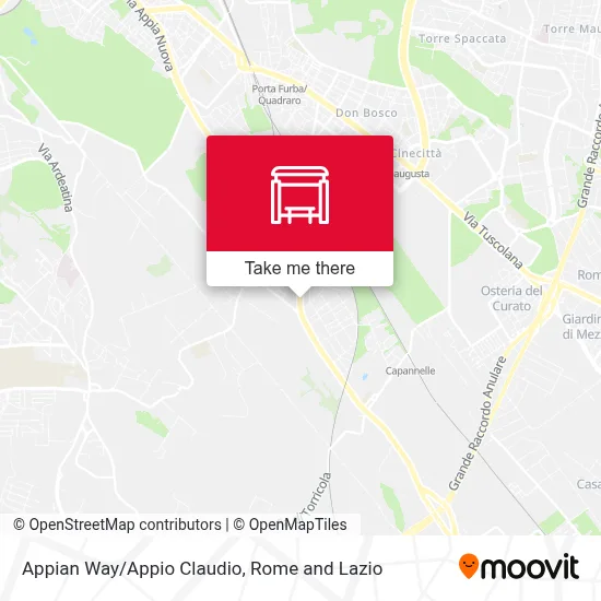 Appian Way/Appio Claudio map