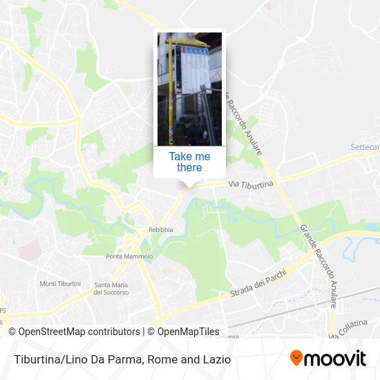 Tiburtina/Lino Da Parma map