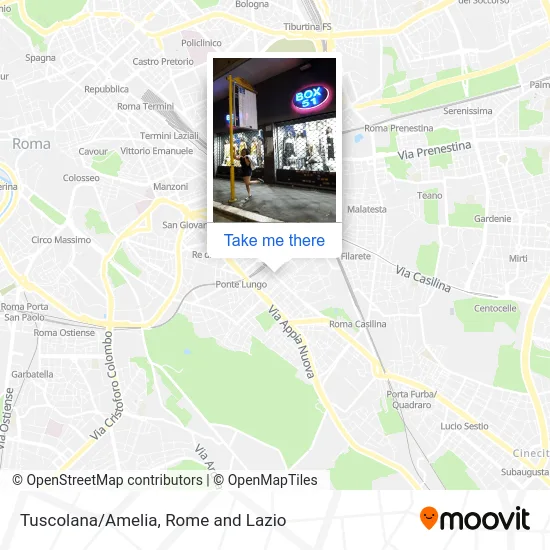 Tuscolana/Amelia map