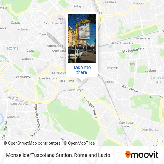 Monselice/Tuscolana Station map