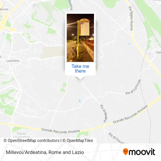 Millevoi/Ardeatina map