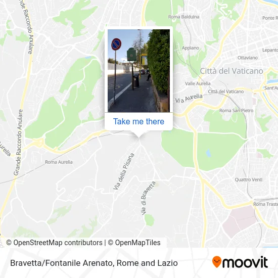 Bravetta/Fontanile Arenato map