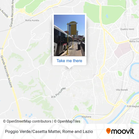 Poggio Verde/Casetta Mattei map