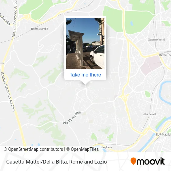 Casetta Mattei/Della Bitta map