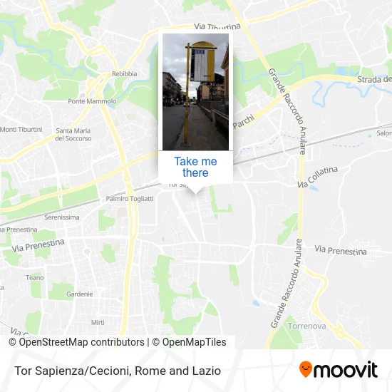 Tor Sapienza/Cecioni map