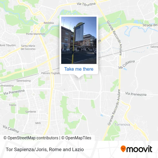 Tor Sapienza/Joris map