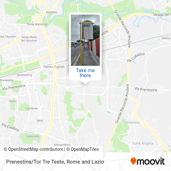 Prenestina/Tor Tre Teste map