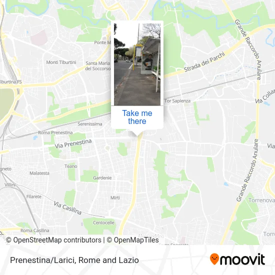 Prenestina/Larici map