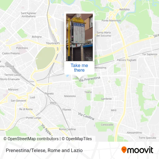 Prenestina/Telese map