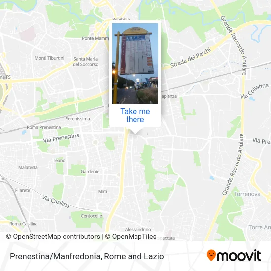 Prenestina/Manfredonia map