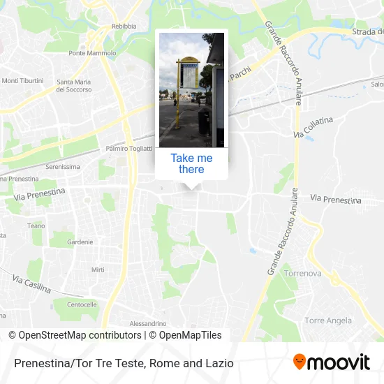 Prenestina/Tor Tre Teste map