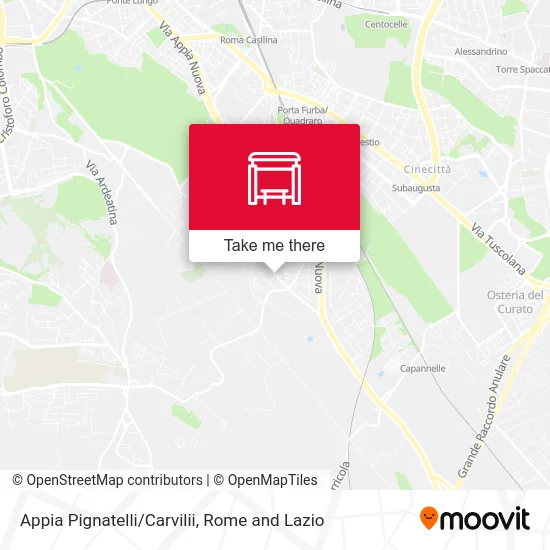 Appia Pignatelli/Carvilii map