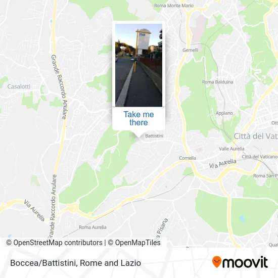 Boccea/Battistini map