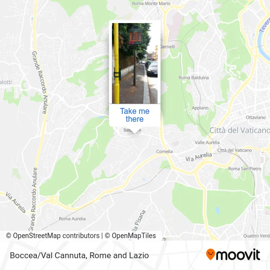 Boccea/Val Cannuta map