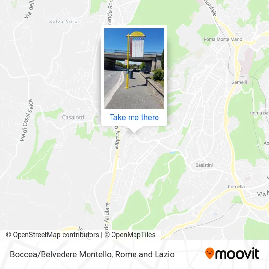 Boccea/Belvedere Montello map