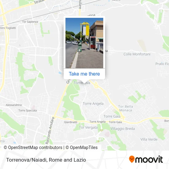 Torrenova/Naiadi map