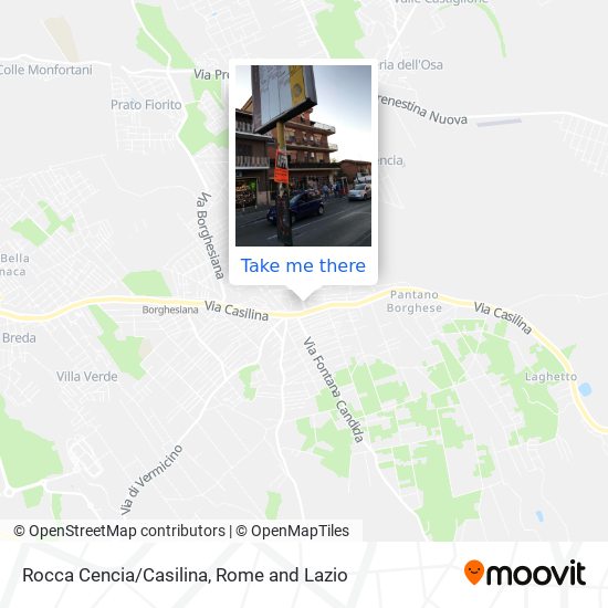 Rocca Cencia/Casilina map