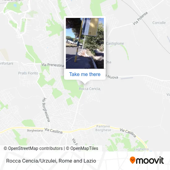 Rocca Cencia/Urzulei map