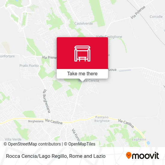 Rocca Cencia/Lago Regillo map