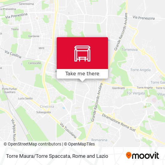 Torre Maura/Torre Spaccata map
