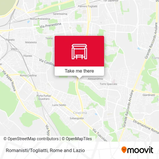 Romanisti/Togliatti map