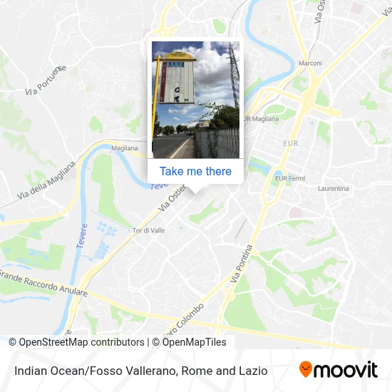 Indian Ocean/Fosso Vallerano map