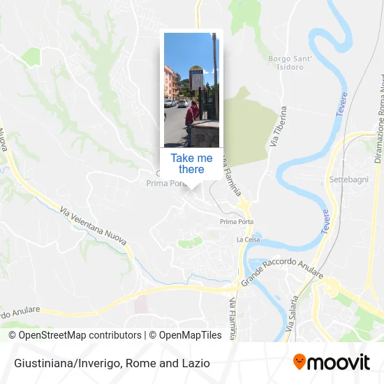 Giustiniana/Inverigo map