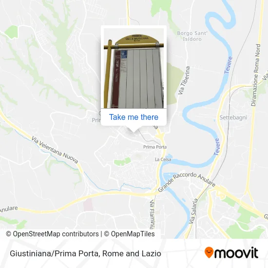 Giustiniana/Prima Porta map