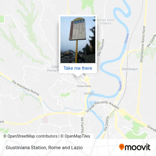 Giustiniana Station map
