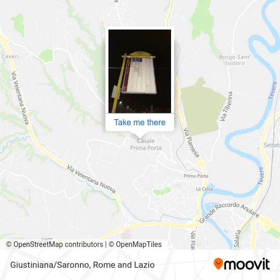 Giustiniana/Saronno map