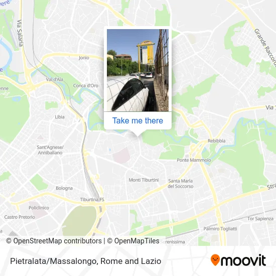 Pietralata/Massalongo map