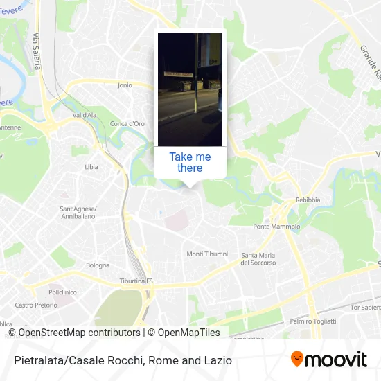 Pietralata/Casale Rocchi map