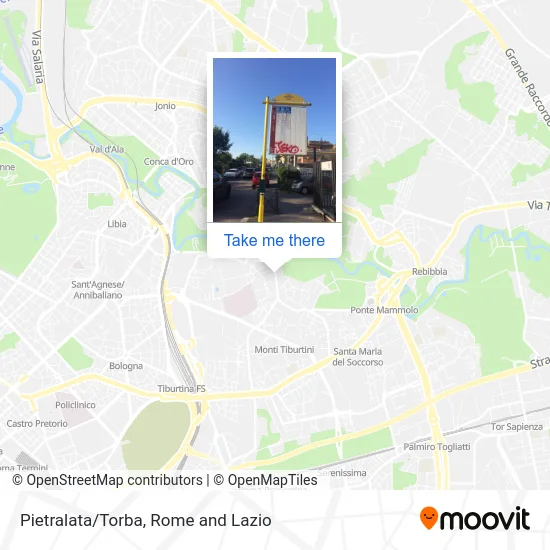 Pietralata/Torba map