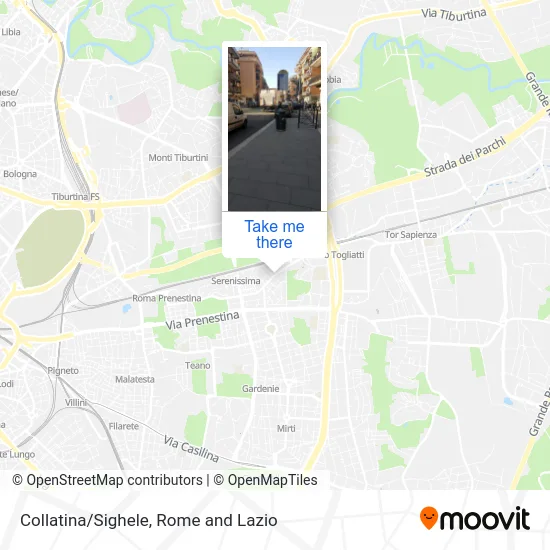 Collatina/Sighele map