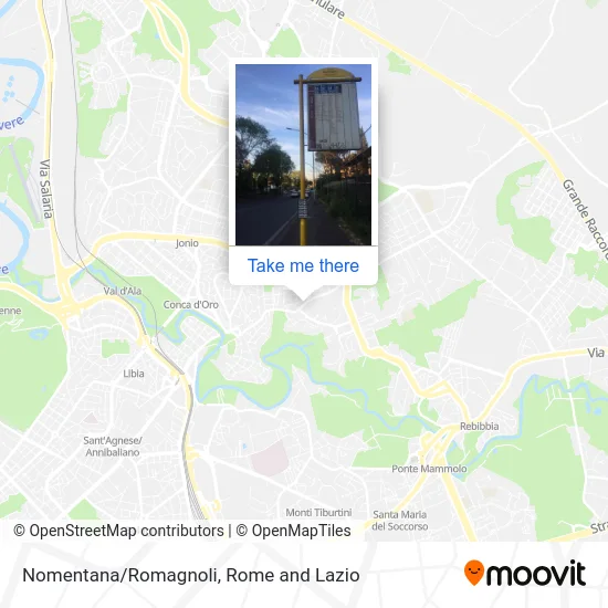 Nomentana/Romagnoli map