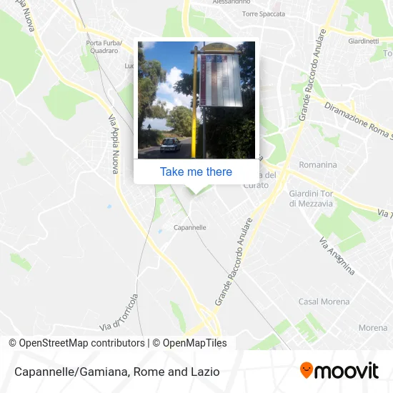 Capannelle/Gamiana map