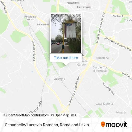 Capannelle/Lucrezia Romana map