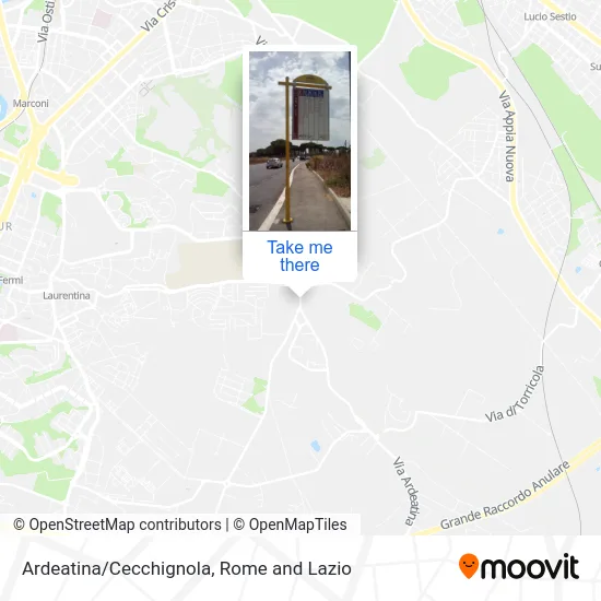 Ardeatina/Cecchignola map