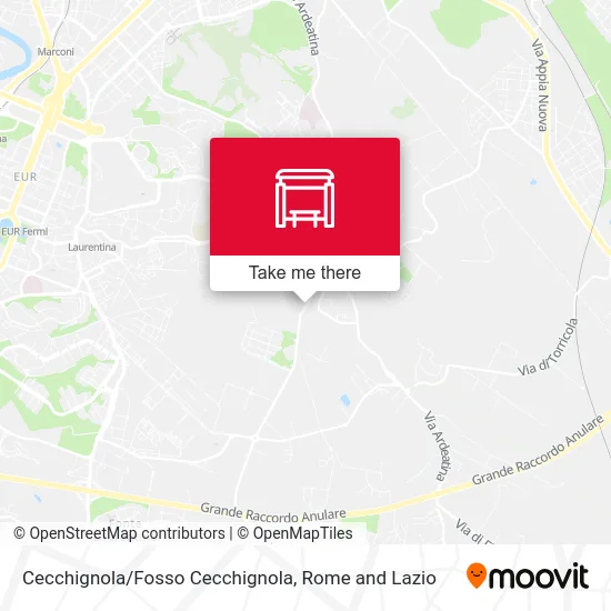 Cecchignola/Fosso Cecchignola map