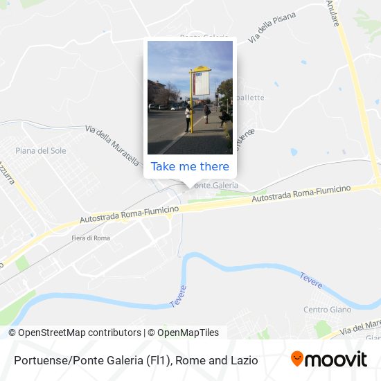 Portuense/Ponte Galeria (Fl1) map