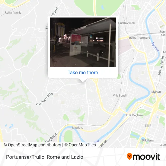 Portuense/Trullo map